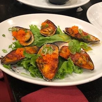 Sakura Chaya Clovis - Baked green mussel - Teppanyaki Near Me - Clovis, California Sakura Chaya Clovis - Baked green mussel - Teppanyaki Near Me - Clovis, California