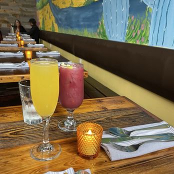Mixto Latin Cuisine - Passionfruit bellini and sangria - Peruvian Near Me - San Francisco, California