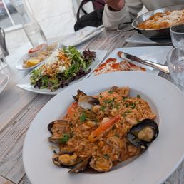Sottoterra salad, seafood risotto, beef gnocchi Sottoterra salad, seafood risotto, beef gnocchi