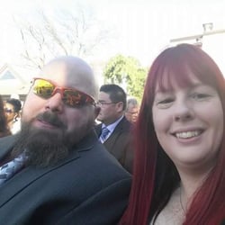 Hairstyling By Anne Marie - I asked Anne Marie to give me RED hair, with black underneath. She did an amazing job, people love it, I love it!!!!