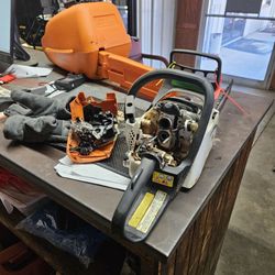 Hill Lawnmower & Chainsaw - How it was provided back after 2 months....
