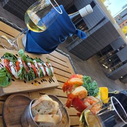 Today we had caprese salad, avocado toast, shrimp cocktail and a brand new item! All was delicious. Today we had caprese salad, avocado toast, shrimp cocktail and a brand new item! All was delicious.