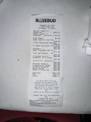 Menu photo 6 Rosebud on Rush Chicago, IL