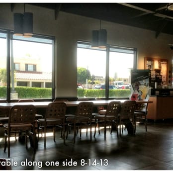Starbucks - Long table along one side 8-14-13 - Coffee & Tea Near Me - San Diego, California