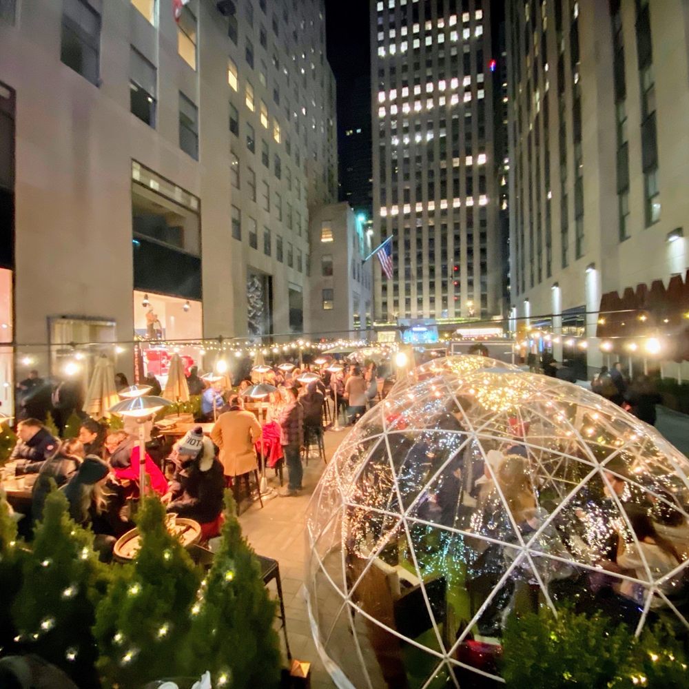 Rockefeller Center Christmas Tree - A couple of insulating, clear plastic bubbles called Winter Domes are transforming the wine garden from autumn to winter. - Christmas Trees Near Me - New York, New York Rockefeller Center Christmas Tree - A couple of insulating, clear plastic bubbles called Winter Domes are transforming the wine garden from autumn to winter. - Christmas Trees Near Me - New York, New York