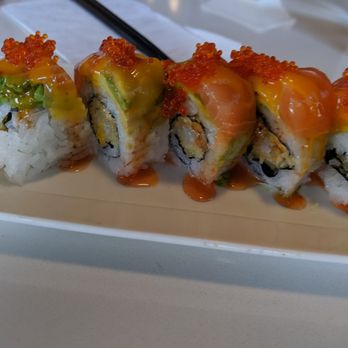 Ponshu - Rainbow roll $8.00 (please try this one if you stop in) - Japanese Near Me - Calgary, Alberta Ponshu - Rainbow roll $8.00 (please try this one if you stop in) - Japanese Near Me - Calgary, Alberta