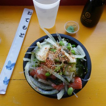 Boba Island - Salmon Poki Bowl - Coffee & Tea Near Me - Lemoore, California