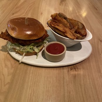 Roger Bar & Restaurant - Chicken sandwich and fries - New American Near Me - Mountain View, California Roger Bar & Restaurant - Chicken sandwich and fries - New American Near Me - Mountain View, California
