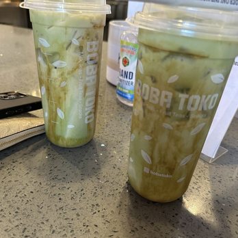 Boba Toko - Matcha latte with brown sugar syrup - Bubble Tea Near Me - Tempe, Arizona Boba Toko - Matcha latte with brown sugar syrup - Bubble Tea Near Me - Tempe, Arizona