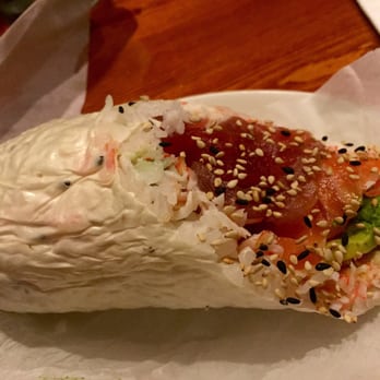 Uni Sushi - And this is just HALF of the Giant Sushi Burrito... - Sushi Bars Near Me - Plano, Texas Uni Sushi - And this is just HALF of the Giant Sushi Burrito... - Sushi Bars Near Me - Plano, Texas