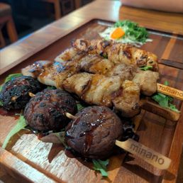 Yakitori: Shiitake, Pork Belly, and Chicken Breast Yakitori: Shiitake, Pork Belly, and Chicken Breast
