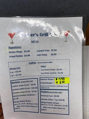 Menu photo 2 Spencer's Grill & Bar Raleigh, MS Menu photo 2 Spencer's Grill & Bar Raleigh, MS