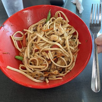 Genghis Grill - Bangkok. Fork to compare size of portion. This was before I even ate anything from it. - Mongolian Near Me - San Antonio, Texas Genghis Grill - Bangkok. Fork to compare size of portion. This was before I even ate anything from it. - Mongolian Near Me - San Antonio, Texas