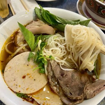 Cafe Diem - 1. Bun Bo hue special (large; but with pho noodles) - Vietnamese Near Me - Philadelphia, Pennsylvania