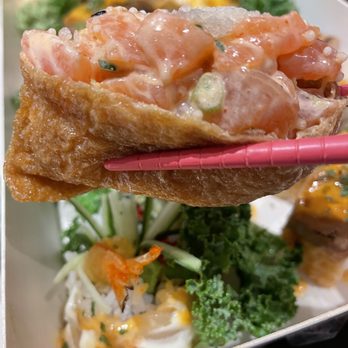 Sushi Taro - Spicy salmon Inari poketto - Sushi Bars Near Me - Markham, Ontario