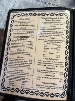 Menu photo 1 Morelia Mexican Restaurant Jamestown, CA Menu photo 1 Morelia Mexican Restaurant Jamestown, CA