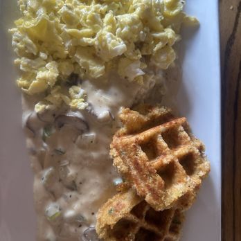 BLVD Seafood - Crab cake waffles - New American Near Me - Galveston, Texas BLVD Seafood - Crab cake waffles - New American Near Me - Galveston, Texas