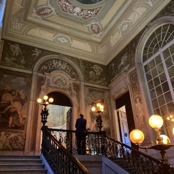 Palácio Chiado - Stairs to upstairs seating area - Portuguese Near Me - Lisbon, 11