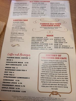 Menu photo 3 Swing Inn Cafe & BBQ Temecula, CA Menu photo 3 Swing Inn Cafe & BBQ Temecula, CA