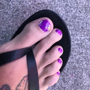 Perfection Nails and Spa - Flower Power Purple Pedicure - Nail Salons Near Me - Yelm, Washington Perfection Nails and Spa - Flower Power Purple Pedicure - Nail Salons Near Me - Yelm, Washington