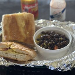 Cuban with rice and beans. Cuban with rice and beans.