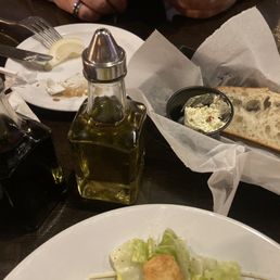 Dipping bread, balsamic and olive oil, and herb butter Dipping bread, balsamic and olive oil, and herb butter