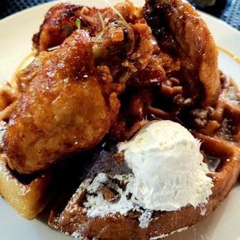 Superhero Chefs - Chicken and bourbon waffles... yum:) - New American Near Me - Tuscumbia, Alabama Superhero Chefs - Chicken and bourbon waffles... yum:) - New American Near Me - Tuscumbia, Alabama