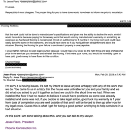 Phoenix Construction - Email thread re: the issues - General Contractors Near Me - Lake Forest Park, Washington