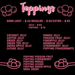 Bobalicious - Menu