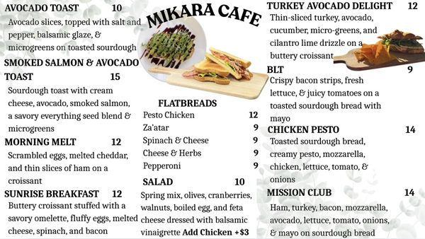 Menu photo 4 Mikara Cafe San Diego, CA Menu photo 4 Mikara Cafe San Diego, CA