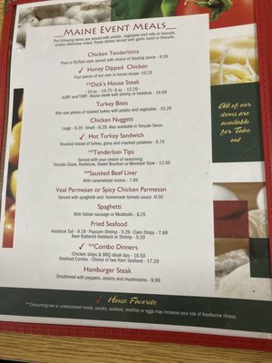 Menu photo 3 Dick's Restaurant Mexico, ME