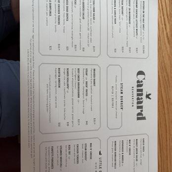 Canard - Menu - New American Near Me - Beaverton, Oregon