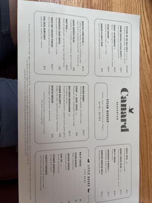 Menu photo 1 Canard Beaverton, OR
