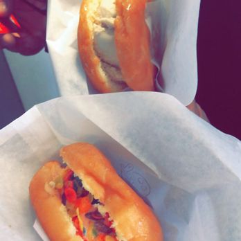 Novel Ice Cream - Strawberry and fruity pebbles donut ice cream and the Elvis donut something. - Desserts Near Me - Phoenix, Arizona