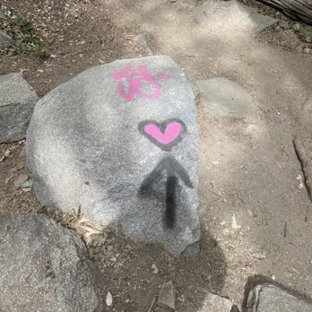 Heart Rock - some people were cool enough to leave an arrow of where to go. I probably wouldve got lost without it - Hiking Near Me - Crestline, California Heart Rock - some people were cool enough to leave an arrow of where to go. I probably wouldve got lost without it - Hiking Near Me - Crestline, California