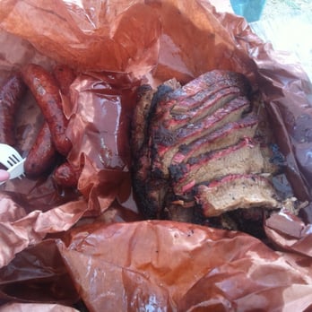 Franklin Barbecue - brisket and sausage - Barbeque Near Me - Austin, Texas