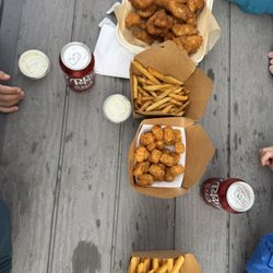 Hook & Cook - Fried cod, fries, tots, and tartar sauce.