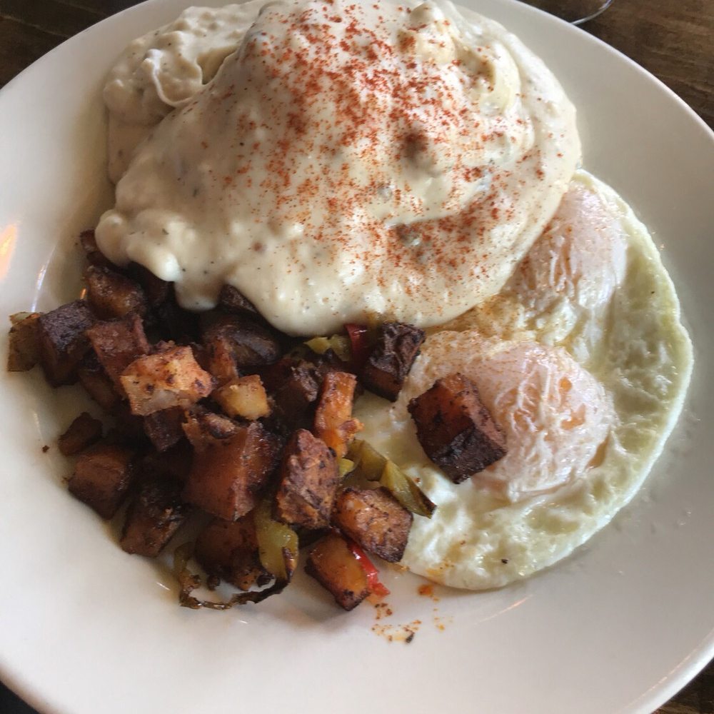 The Hobnob - Biscuit and gravy with egg. Gravy was good, biscuit was dry and hard - New American Near Me - Alameda, California The Hobnob - Biscuit and gravy with egg. Gravy was good, biscuit was dry and hard - New American Near Me - Alameda, California