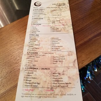 Moar Tea & Poke - poke menu checklist - Poke Near Me - Indianapolis, Indiana Moar Tea & Poke - poke menu checklist - Poke Near Me - Indianapolis, Indiana