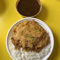 Peking Restaurant - L19. Egg foo young chicken with white rice