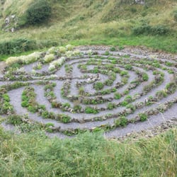 Dunure Labyrinth - View from the path.