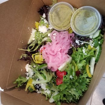 When Pigs Fly Pizzeria - Greek salad. Light and delicious - Pizza Near Me - Kittery, Maine When Pigs Fly Pizzeria - Greek salad. Light and delicious - Pizza Near Me - Kittery, Maine