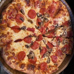 Take and bake pepperoni and mushroom.