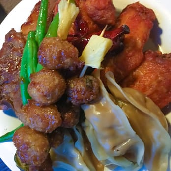 Hibachi Grill Super Buffet - In this plate: chicken wings, pot stickers, green beans, beef ribs, chicken meatballs Ina skewer - Japanese Near Me - Mesa, Arizona Hibachi Grill Super Buffet - In this plate: chicken wings, pot stickers, green beans, beef ribs, chicken meatballs Ina skewer - Japanese Near Me - Mesa, Arizona