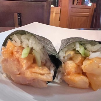 O Sushi Restaurant - Spicy yellowtail hand roll & spicy scallop hand roll. - Sushi Bars Near Me - Tucson, Arizona O Sushi Restaurant - Spicy yellowtail hand roll & spicy scallop hand roll. - Sushi Bars Near Me - Tucson, Arizona