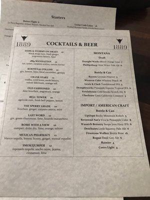 Menu photo 8 1889 Missoula, MT