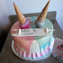 Cake Connections - Gender reveal cake
