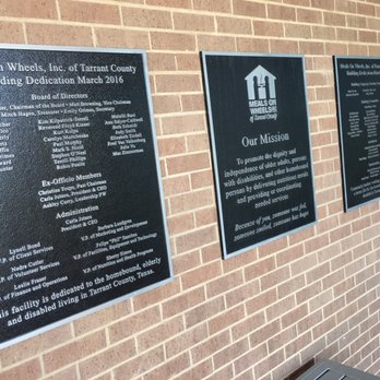 Meals On Wheels - Plaques by the entryway. - Community Service/Non-Profit Near Me - Fort Worth, Texas Meals On Wheels - Plaques by the entryway. - Community Service/Non-Profit Near Me - Fort Worth, Texas