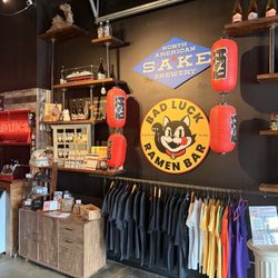 Bad Luck Ramen Bar - Merchandise section.