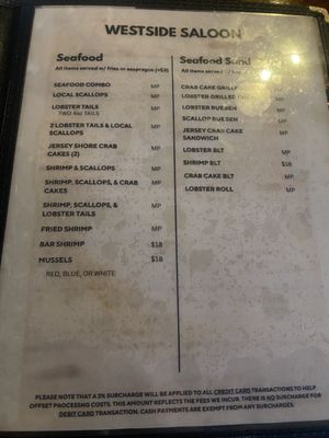 Menu photo 2 West Side Saloon West Wildwood, NJ Menu photo 2 West Side Saloon West Wildwood, NJ